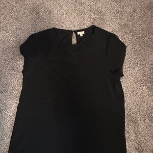 Cuyana Classic Black Short Sleeve Top